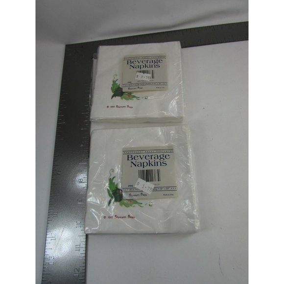 Vintage Potpourri Peach Floral Paper Cocktail Napkins 34272 - Picture 2 of 2